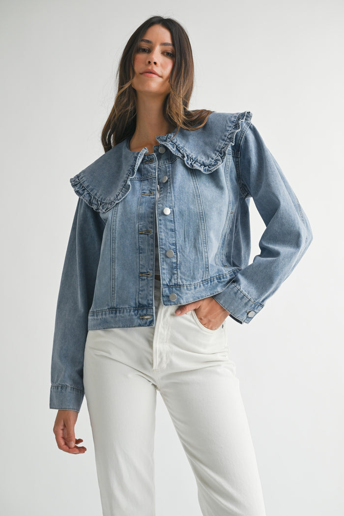 Lily Scalloped Denim Jacket