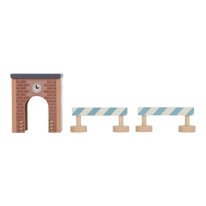 Little  Dutch Wooden Crane and Train Track Set