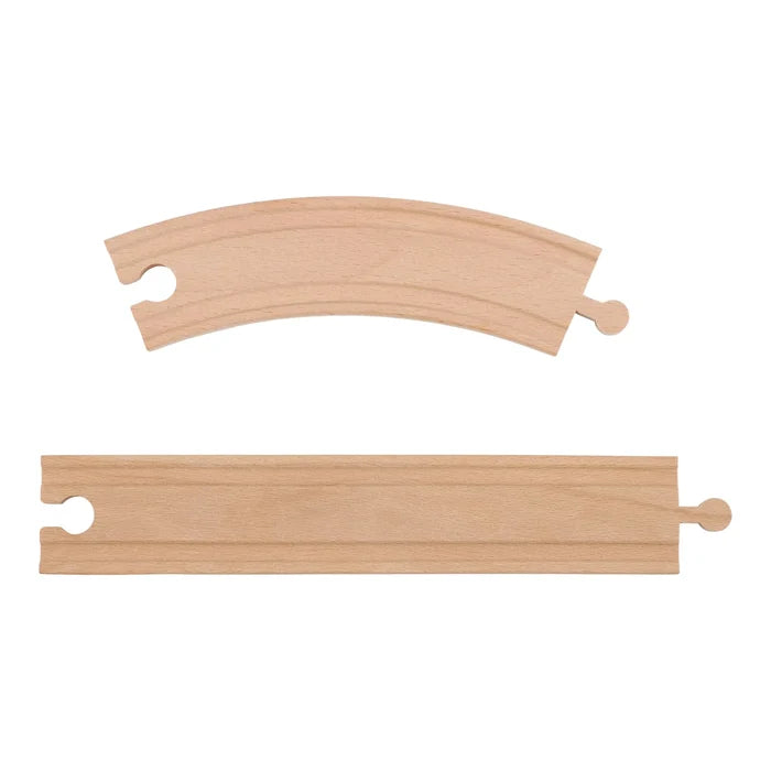 Little  Dutch Wooden Crane and Train Track Set