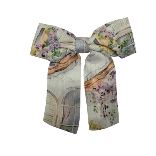 Little House Handembroidered Bow