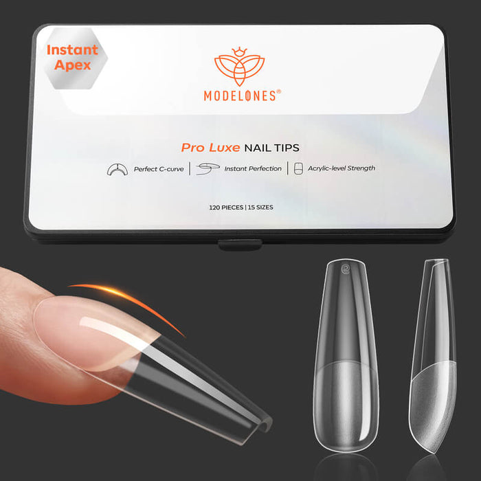 120 Pcs Instant Apex Semi-Frosted Nail Tips Nail Tip MODELONES # Long Coffin