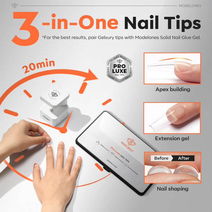 120 Pcs Instant Apex Semi-Frosted Nail Tips Nail Tip MODELONES #