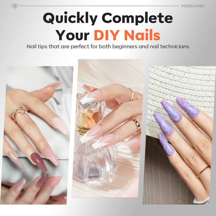 120 Pcs Instant Apex Semi-Frosted Nail Tips Nail Tip MODELONES #