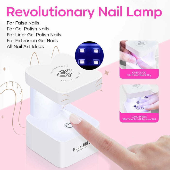500-piece Long Coffin-Shaped Nail Art Tools Kit Nail Tools MODELONES #