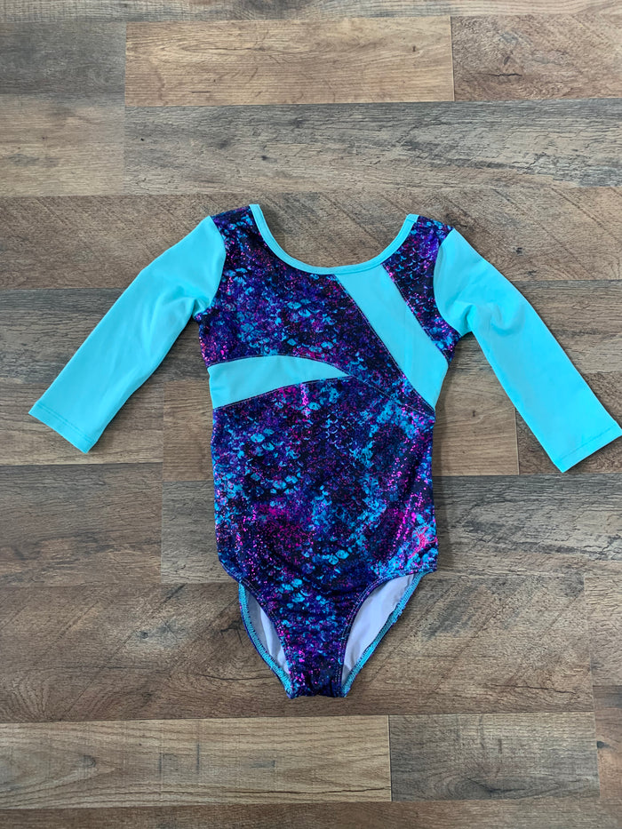 Long Sleeve Strap Back Gymnastics Leotard (CAP FS6778c)