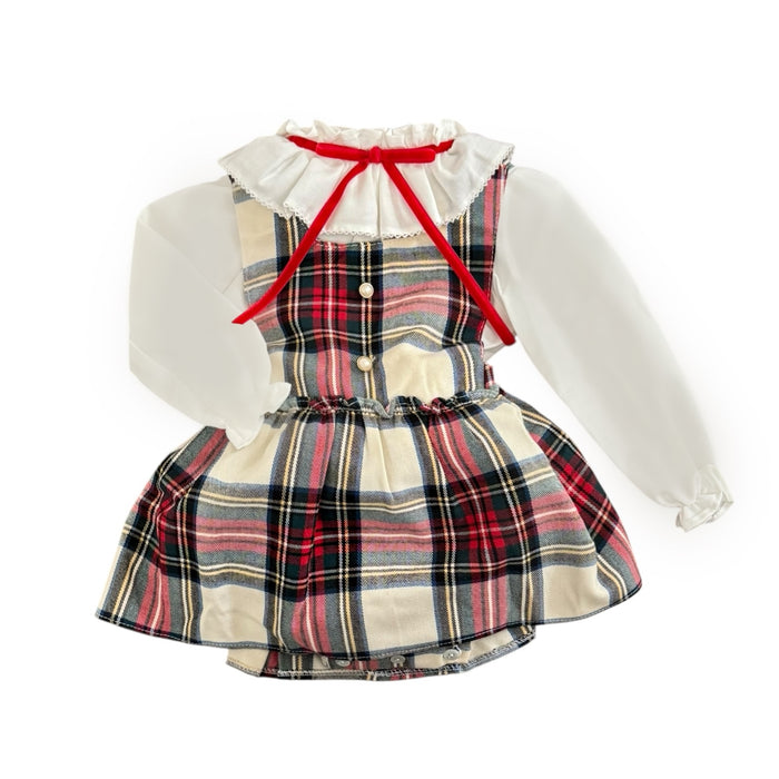 Lorenza Tartan Girl 2-Piece Romper Set