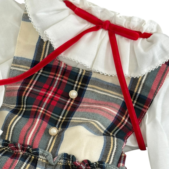 Lorenza Tartan Girl 2-Piece Romper Set