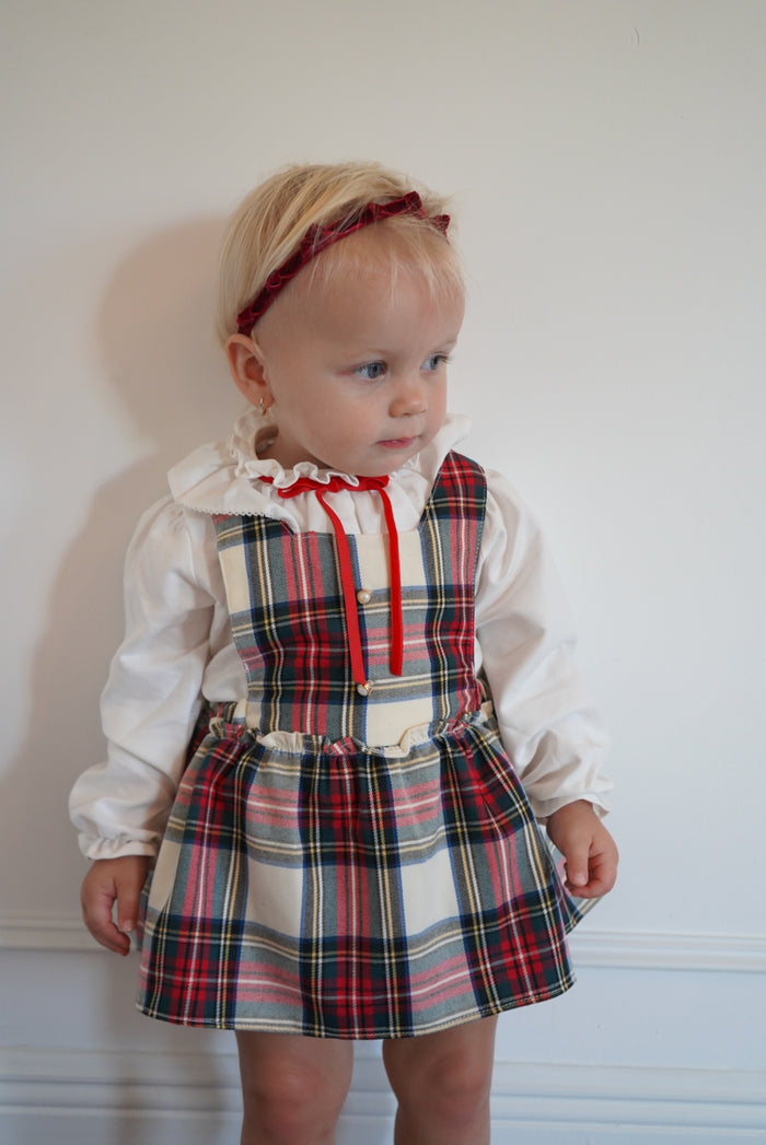 Lorenza Tartan Girl 2-Piece Romper Set