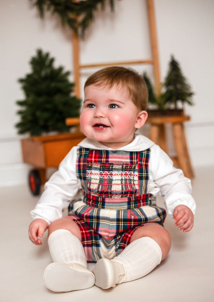 Lorenzo II Smocked Tartan 2-Piece Set