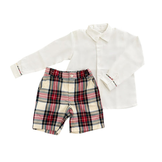 Lorenzo Tartan Boy 2-Piece Blouse Set