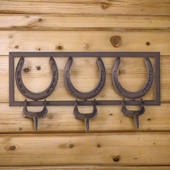 lucky western horseshoes iron coat hooks