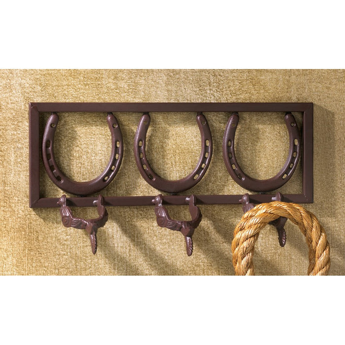 lucky western horseshoes iron coat hooks