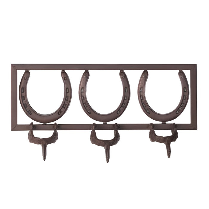 lucky western horseshoes iron coat hooks