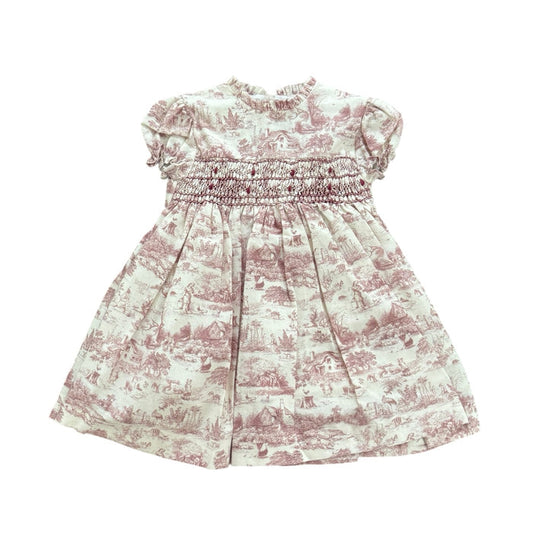Luisa Toile Burgundy Dress