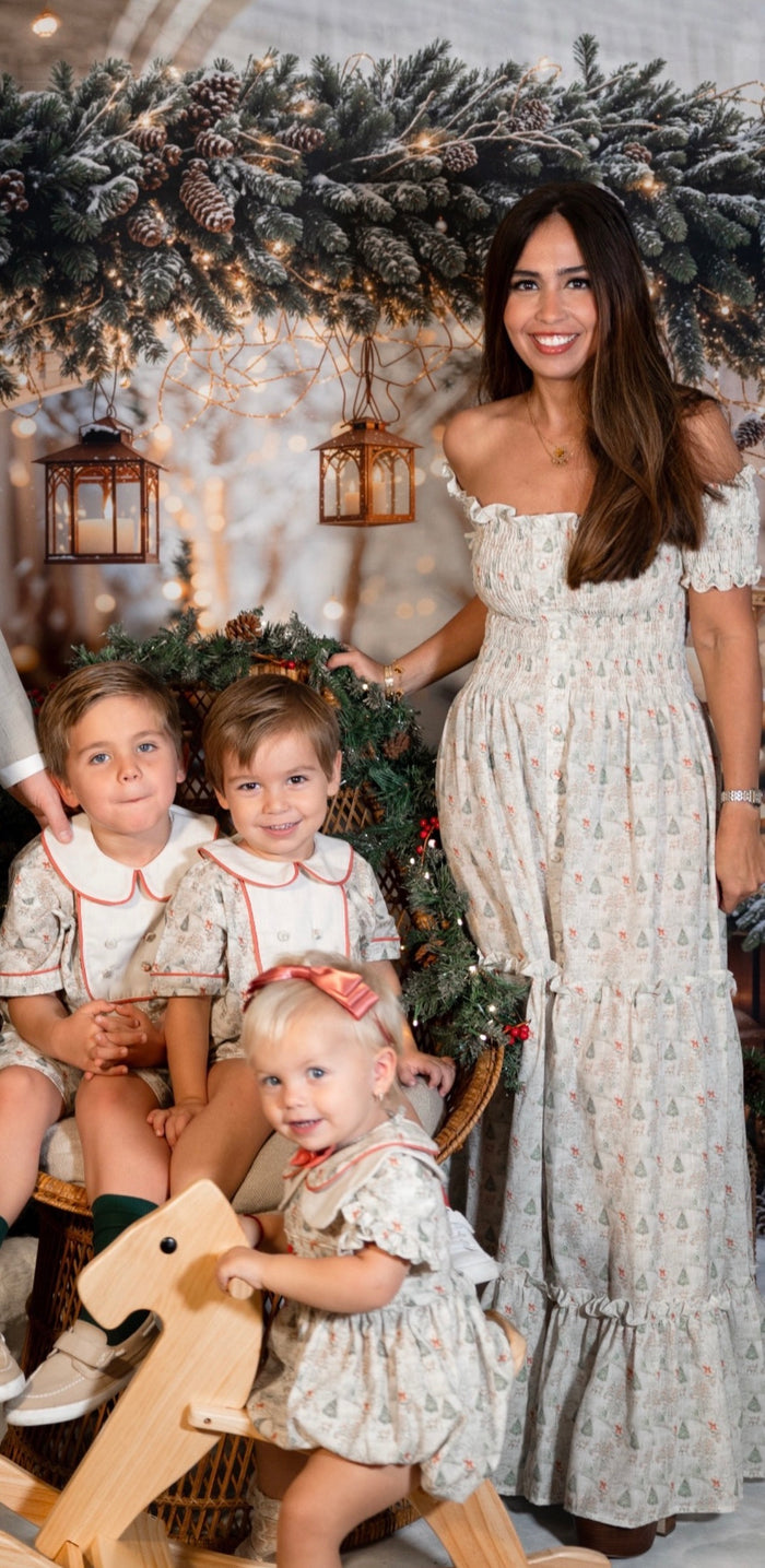 MADE TO ORDER XMAS Piccoli&Co MOM Nap Dress (SHIPS 4-6 weeks after order placement))