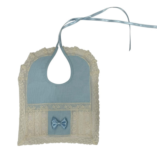 Marilyn Light Blue Lace Luxe Bib
