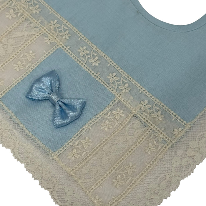 Marilyn Light Blue Lace Luxe Bib