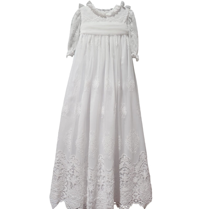 Marlo Pristine White Lace Gown