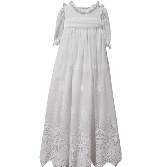Marlo Pristine White Lace Gown