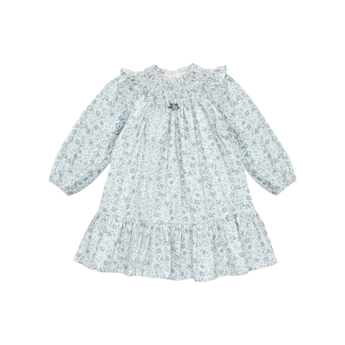 Martin Blue Handsmocked Girl Dress
