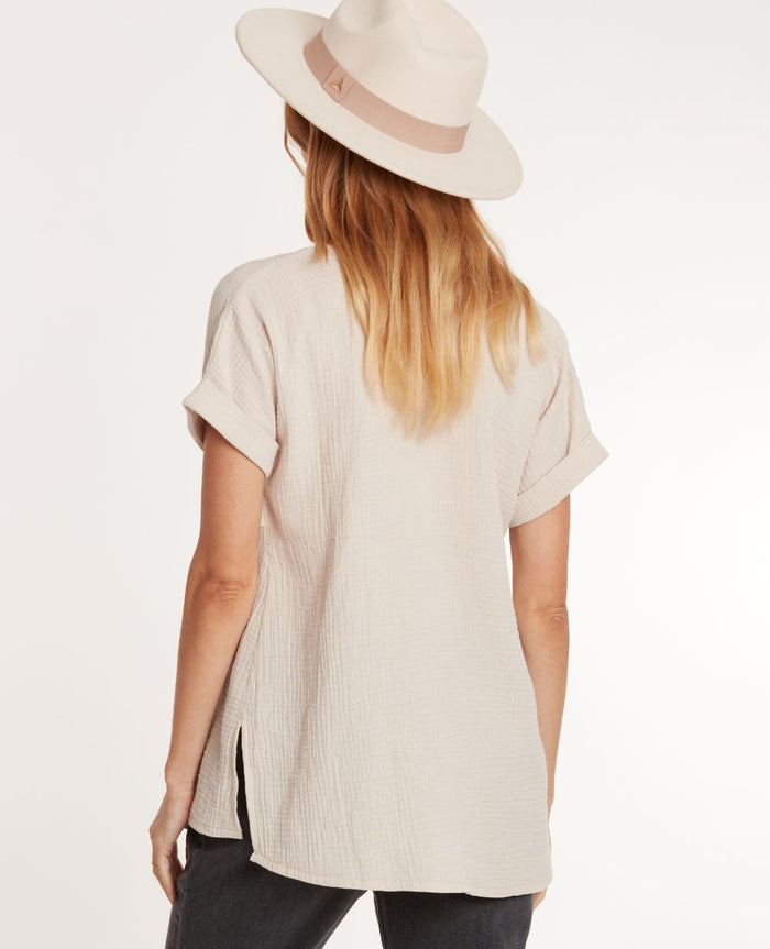 Maternity and nursing blouse Valentine Beige