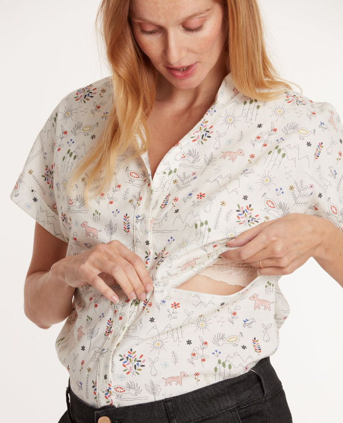 Maternity and nursing blouse Valentine Multicolor
