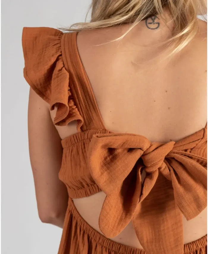 Maternity and nursing dress Melody caramel
