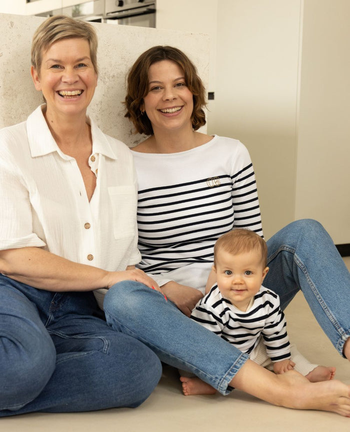 Maternity and nursing sailor shirt Benodet navy/white