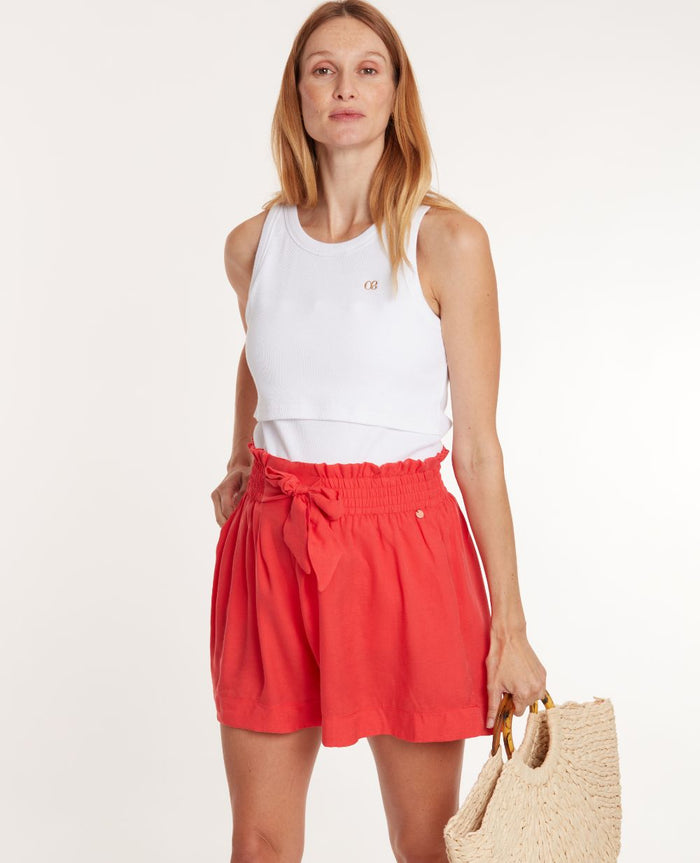 Maternity and nursing tank top Carnac white