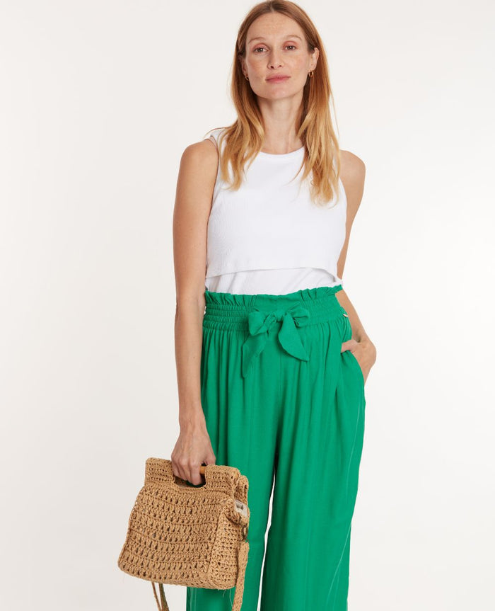 Maternity and nursing tank top Carnac white