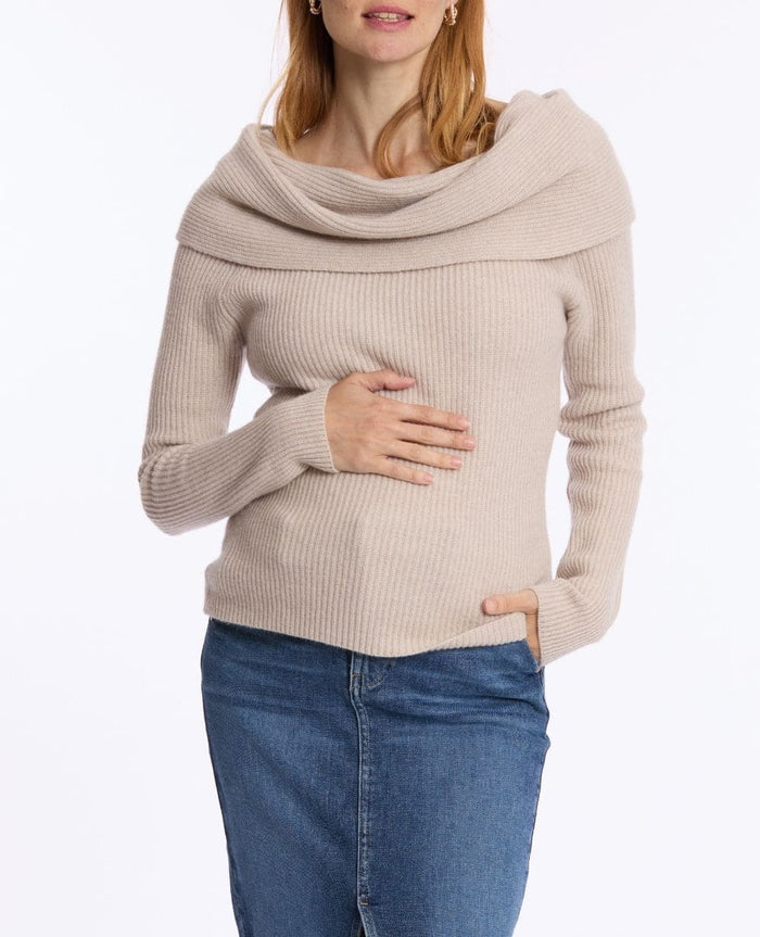 Maternity and Nursing Top Kim Beige