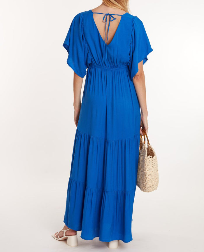 Maternity maxi dress Claudette electric blue