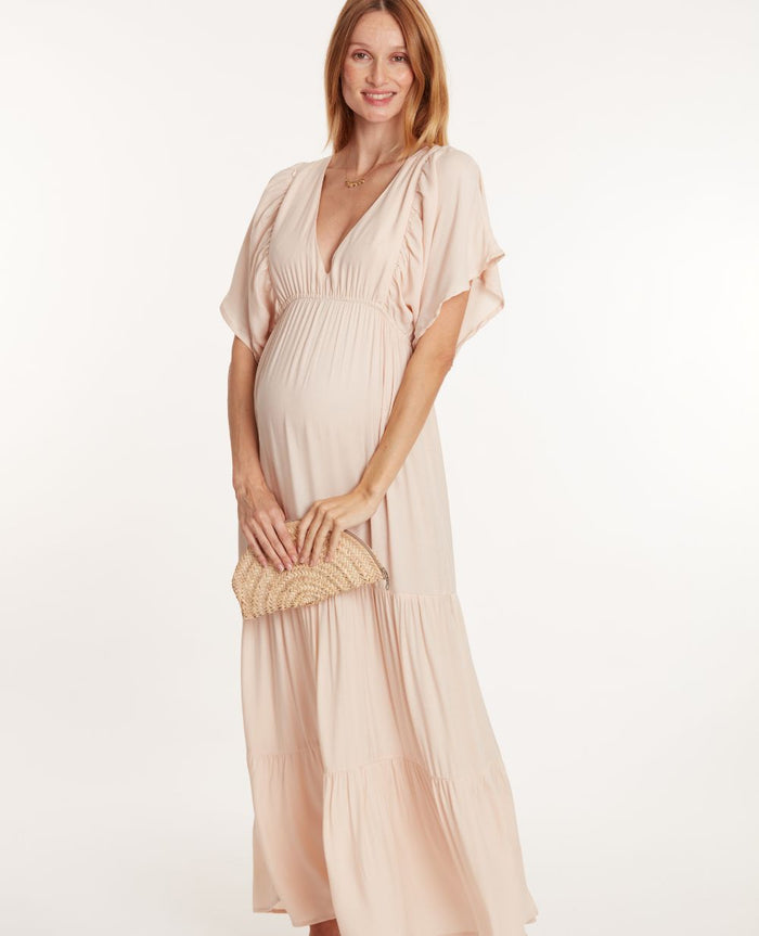 Maternity maxi dress Claudette sand