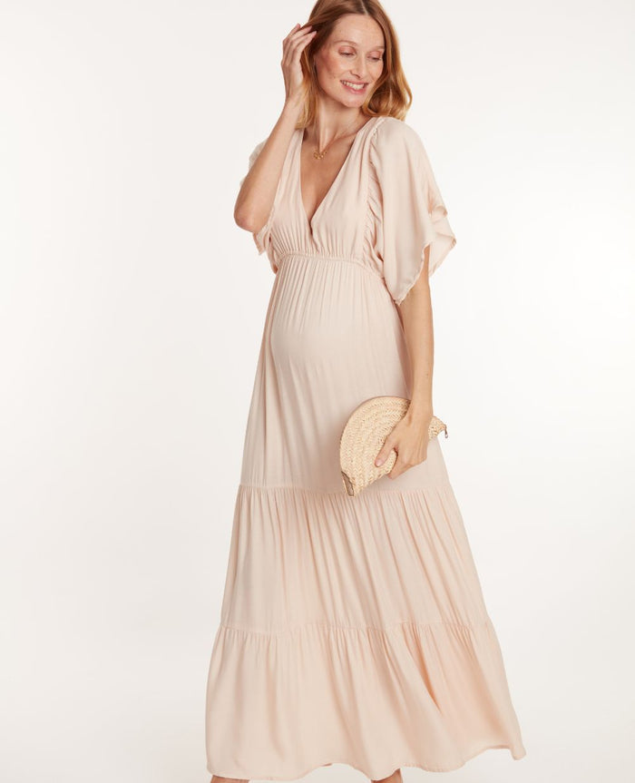 Maternity maxi dress Claudette sand