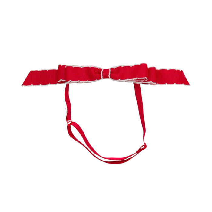 Mathilde Moonstitch Bow Headwrap - Red