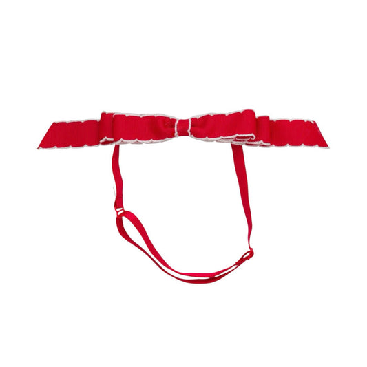 Mathilde Moonstitch Bow Headwrap - Red
