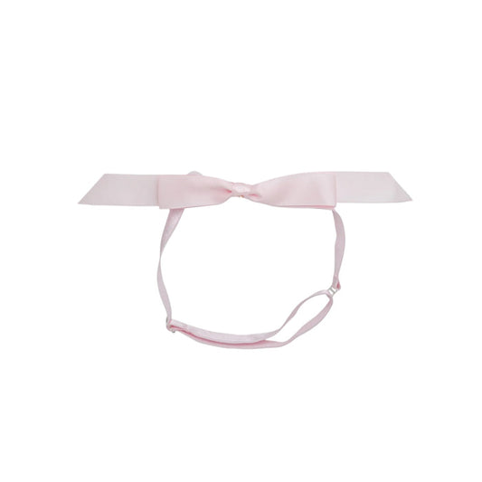 Mathilde Satin Bow Headwrap - Baby Pink