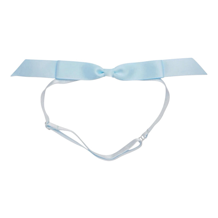 Mathilde Satin Bow Headwrap - Light Blue