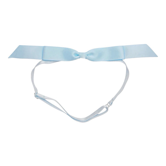 Mathilde Satin Bow Headwrap - Light Blue