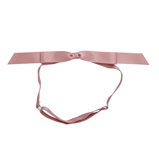 Mathilde Satin Bow Headwrap - Rose Pink