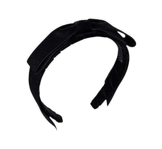 Mathilde Velvet Bow Headband - Black