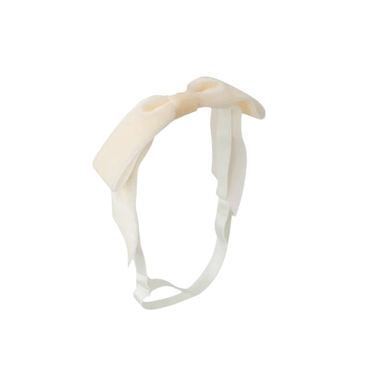 Mathilde Velvet Bow Headwrap - Ivory