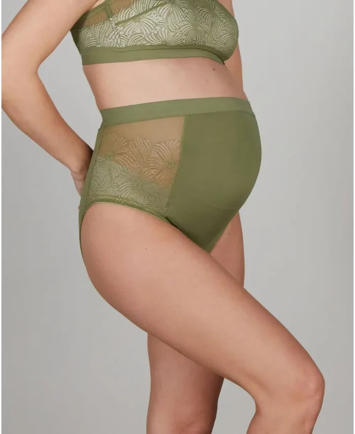 Maxi maternity panties Dahlia khaki - Brief