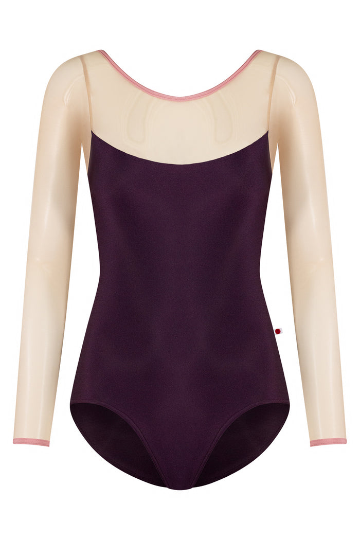 Meagan Leotard in Eggplant - Yumiko