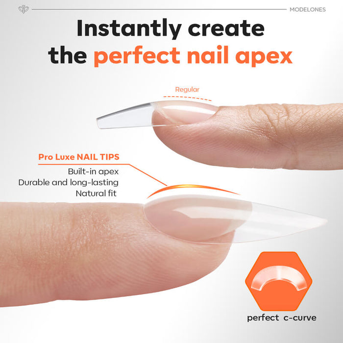 120 Pcs Instant Apex Semi-Frosted Nail Tips Nail Tip MODELONES # Medium Almond