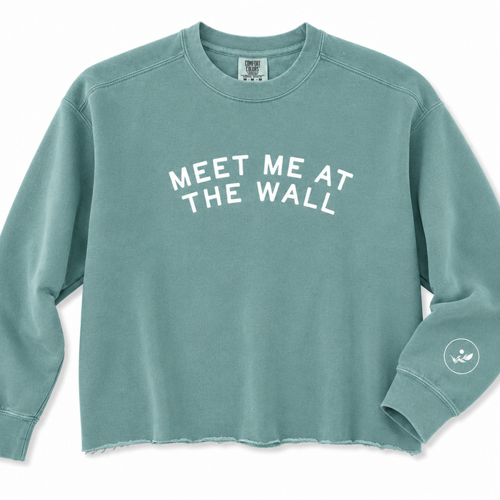 Meet Me At The Wall Sweatshirt- Seafoam