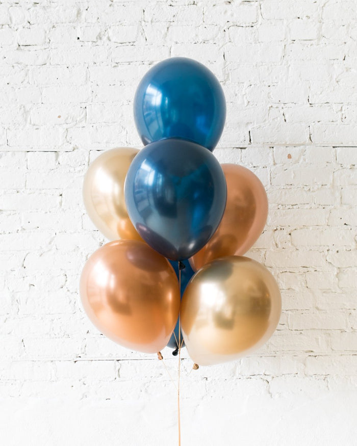 Midnight Copper - 11in Balloons - bouquet of 7