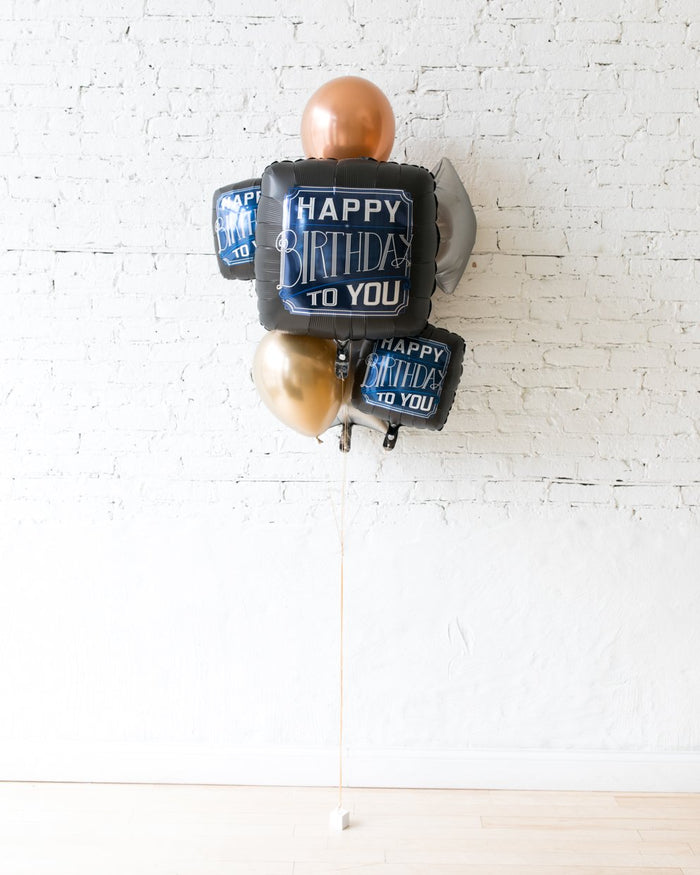 Midnight Copper -  Foil Set and 11in balloons - bouquet of 8