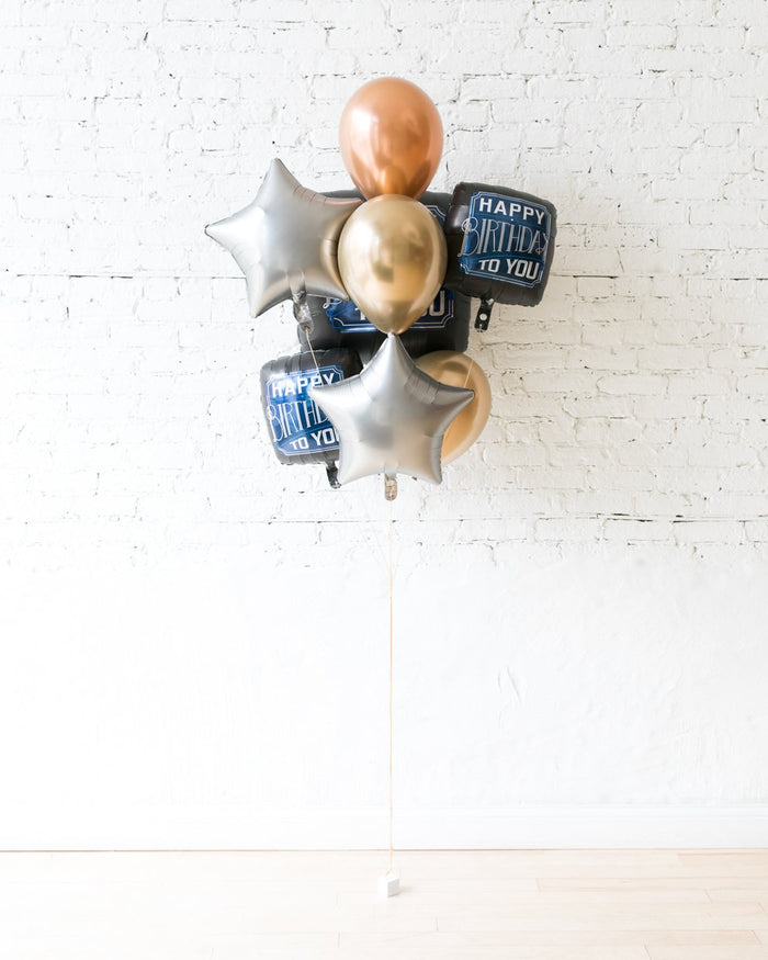 Midnight Copper -  Foil Set and 11in balloons - bouquet of 8
