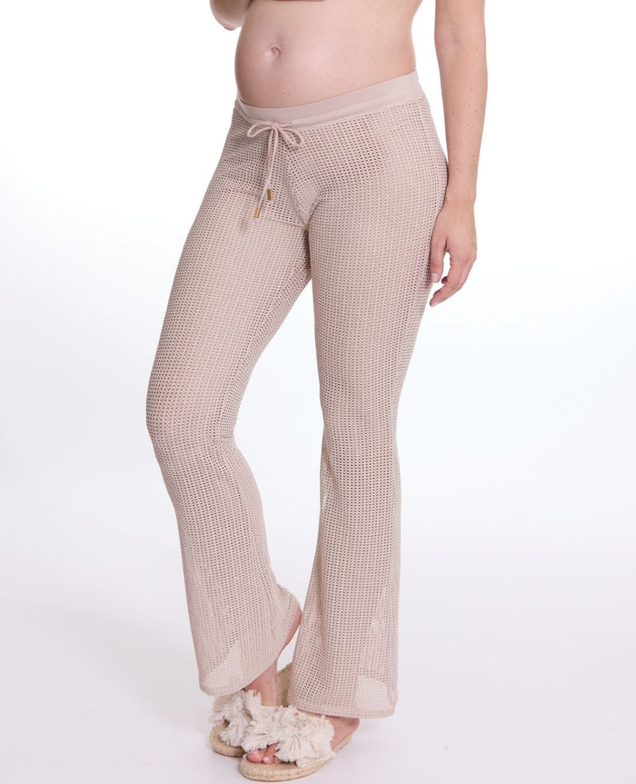 Milos Beige Maternity Beachwear Pants